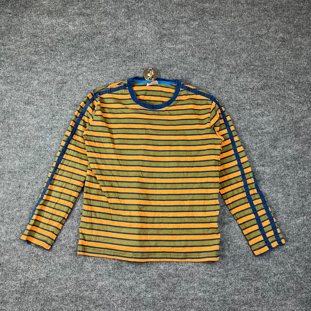 Hanna Andersson Shirt Unisex Kid 160 Multicolor Cotton Striped Casual Crew Neck